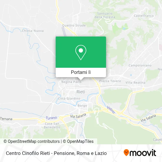 Mappa Centro Cinofilo Rieti - Pensione