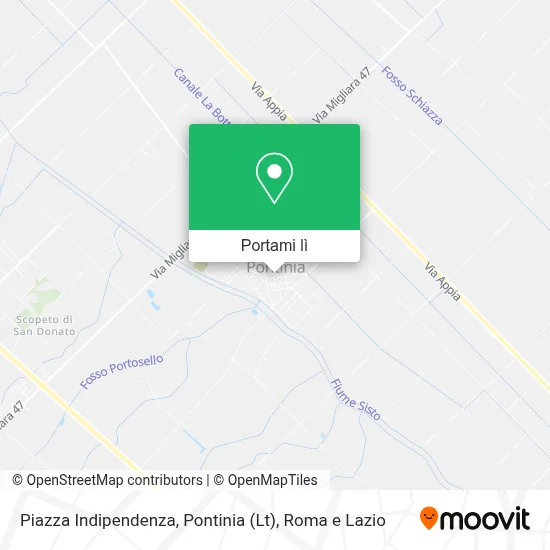 Mappa Piazza Indipendenza, Pontinia (Lt)