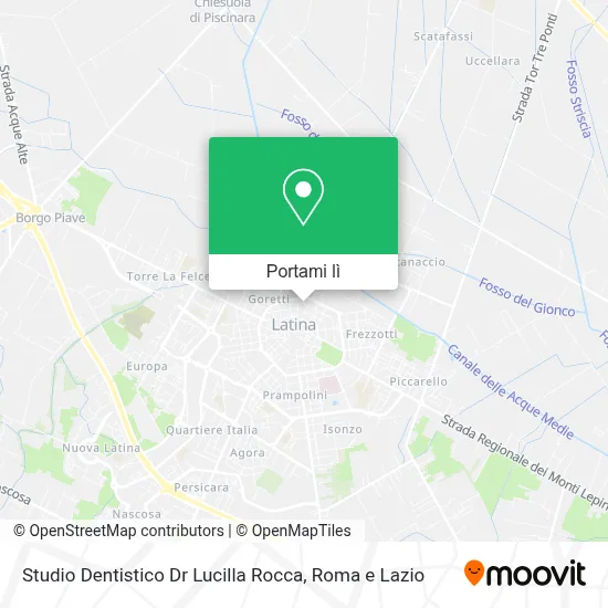 Mappa Studio Dentistico Dr Lucilla Rocca
