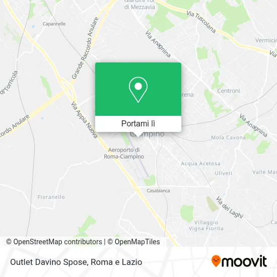 Mappa Outlet Davino Spose