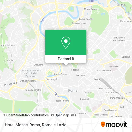 Mappa Hotel Mozart Roma