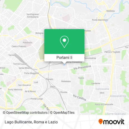 Mappa Lago Bullicante