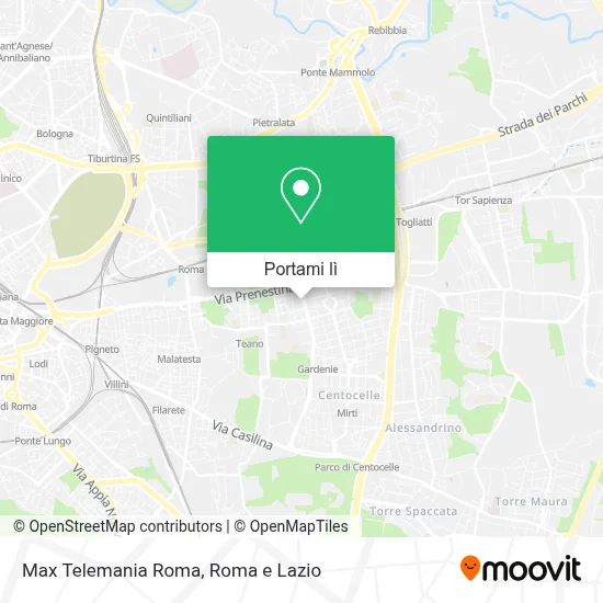 Mappa Max Telemania Roma