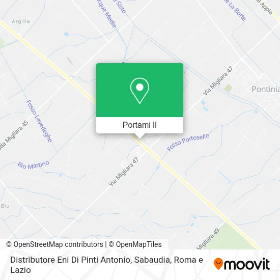 Mappa Distributore Eni Di Pinti Antonio, Sabaudia