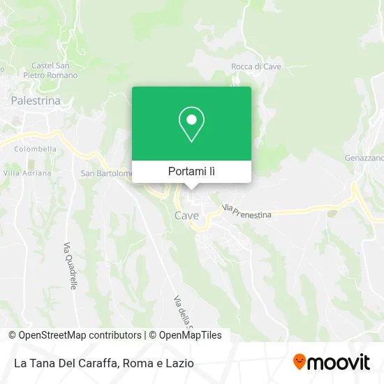 Mappa La Tana Del Caraffa