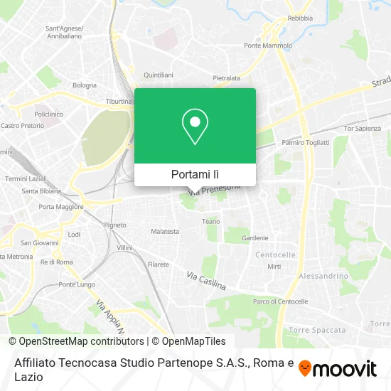 Mappa Affiliato Tecnocasa Studio Partenope S.A.S.