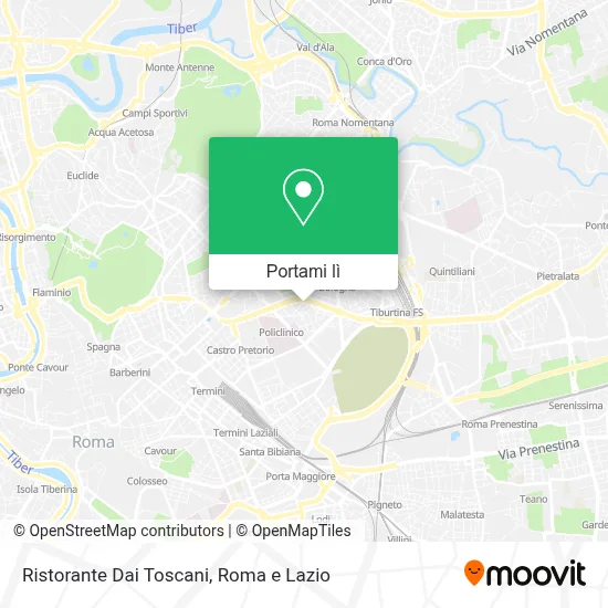 Mappa Ristorante Dai Toscani