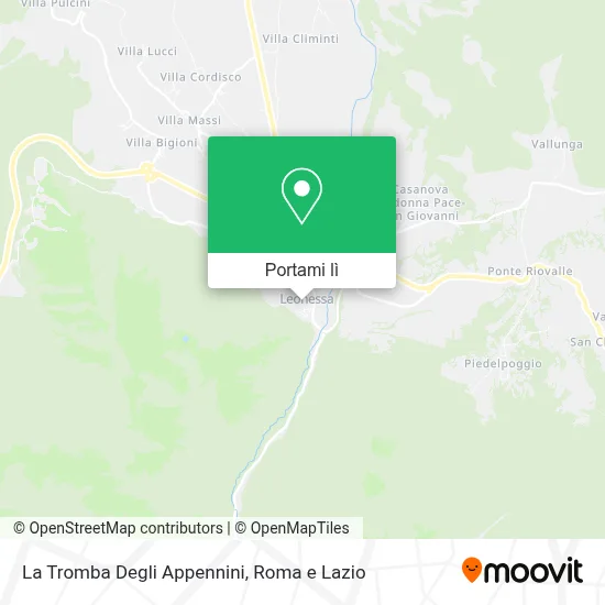 Mappa La Tromba Degli Appennini