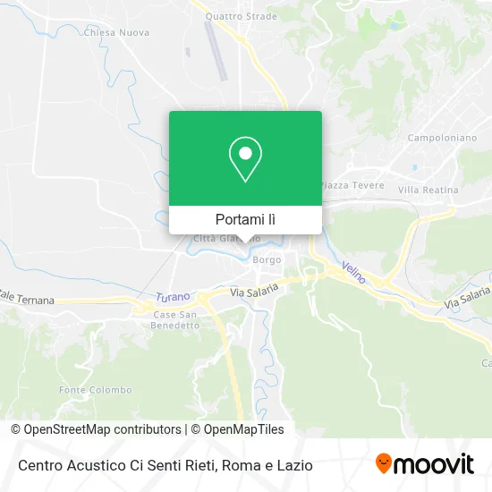 Mappa Centro Acustico Ci Senti Rieti