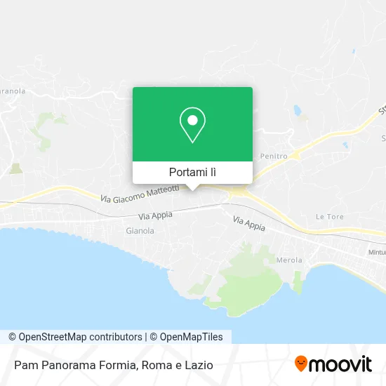 Mappa Pam Panorama Formia