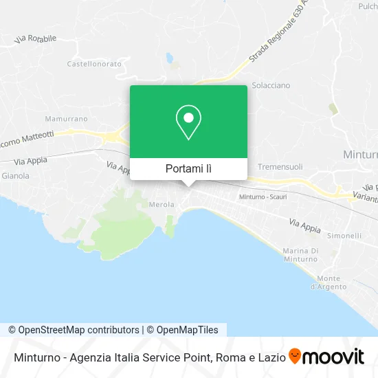 Mappa Minturno - Agenzia Italia Service Point