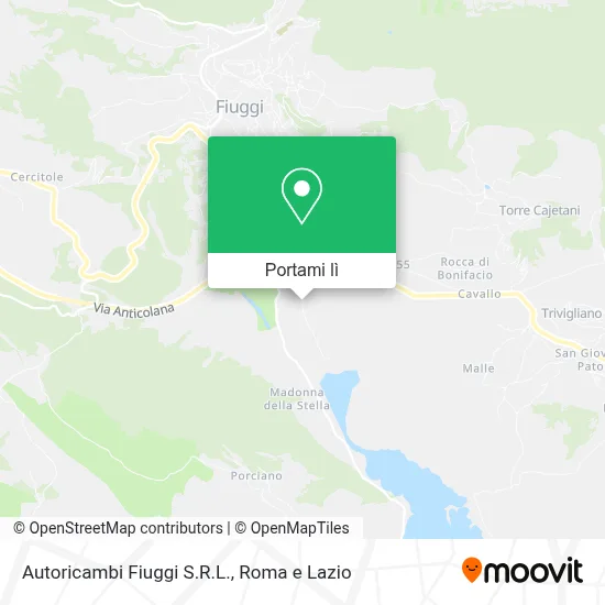 Mappa Autoricambi Fiuggi S.R.L.