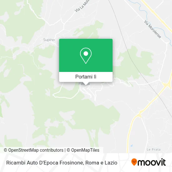 Mappa Ricambi Auto D'Epoca Frosinone