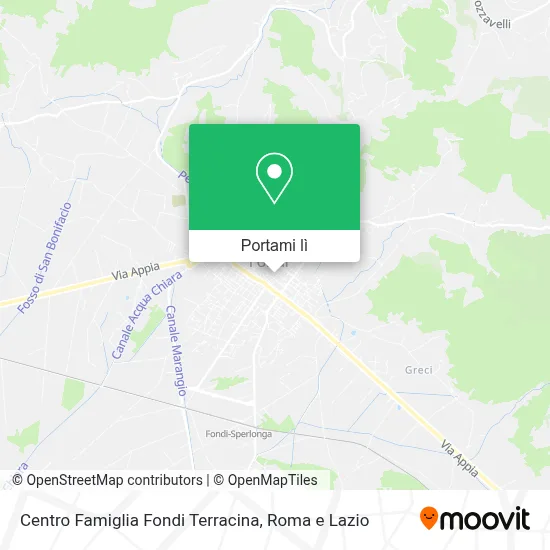 Mappa Centro Famiglia Fondi Terracina