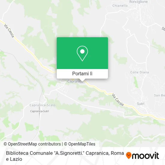 Mappa Biblioteca Comunale "A.Signoretti." Capranica
