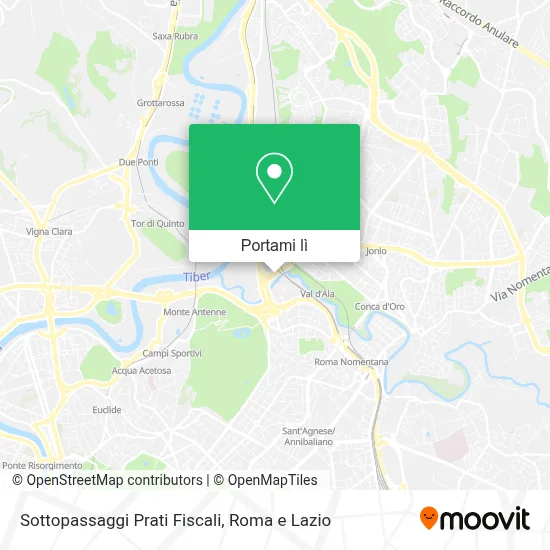 Mappa Sottopassaggi Prati Fiscali