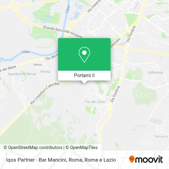 Mappa Iqos Partner - Bar Mancini, Roma