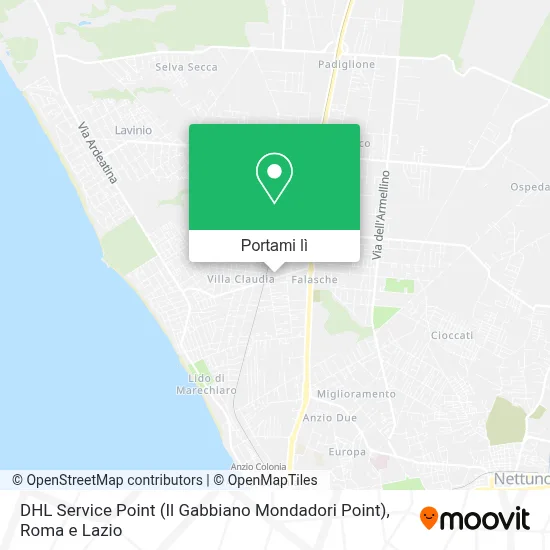 Mappa DHL Service Point (Il Gabbiano Mondadori Point)