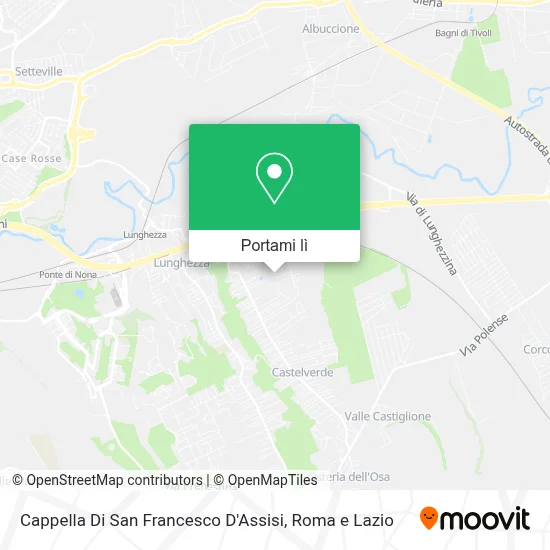 Mappa Cappella Di San Francesco D'Assisi