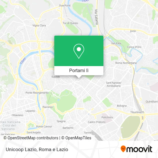 Mappa Unicoop Lazio
