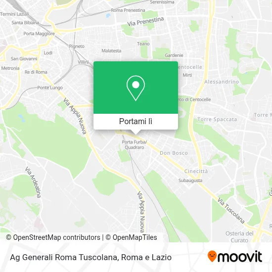 Mappa Ag Generali Roma Tuscolana