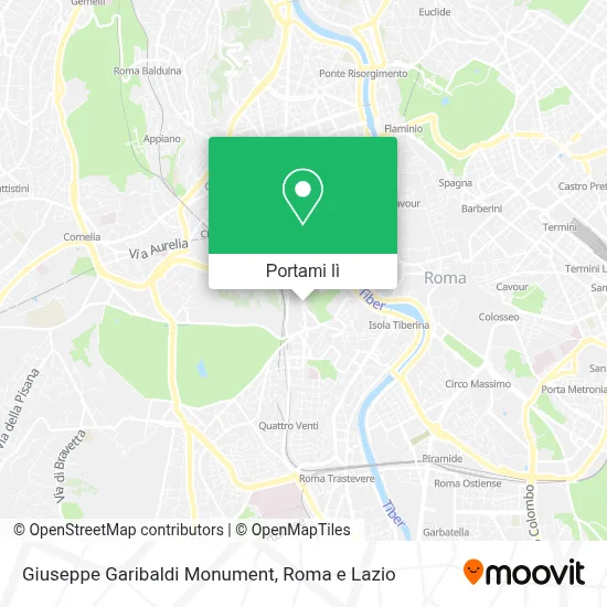 Mappa Giuseppe Garibaldi Monument