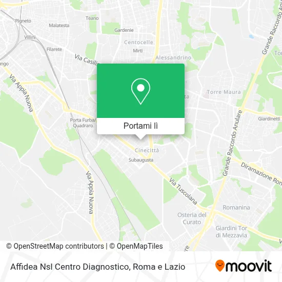 Mappa Affidea Nsl Centro Diagnostico