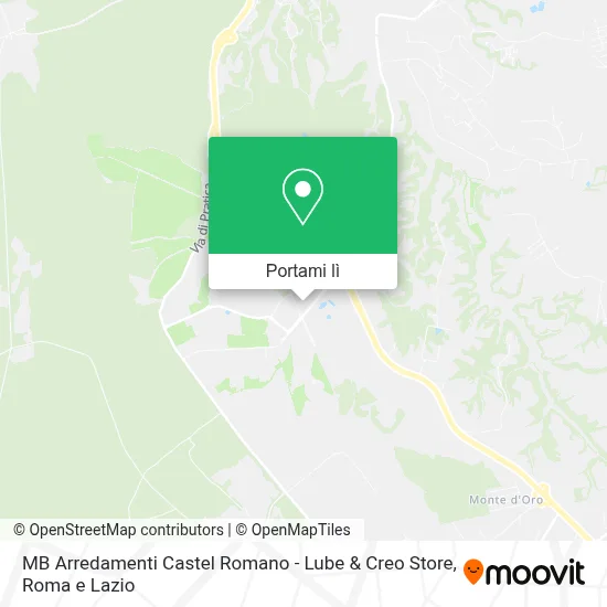 Mappa MB Arredamenti Castel Romano - Lube & Creo Store