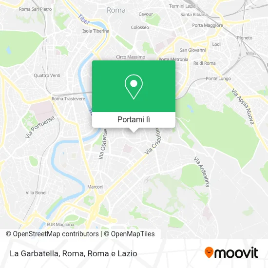 Mappa La Garbatella, Roma