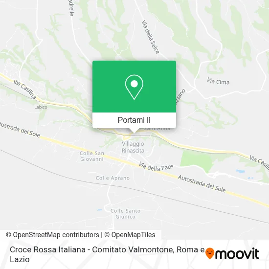 Mappa Croce Rossa Italiana - Comitato Valmontone