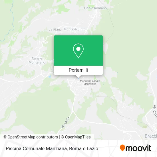 Mappa Piscina Comunale Manziana