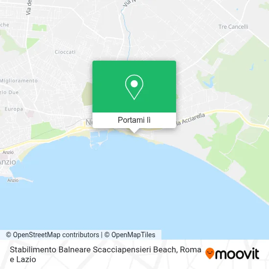 Mappa Stabilimento Balneare Scacciapensieri Beach