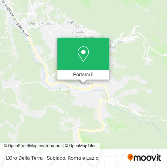 Mappa L'Oro Della Terra - Subiaco