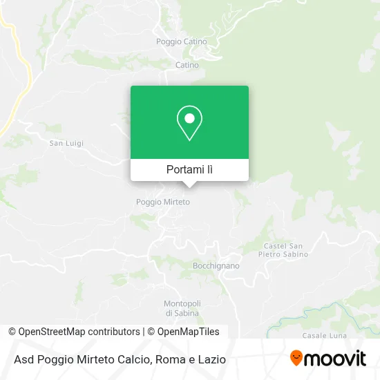 Mappa Asd Poggio Mirteto Calcio