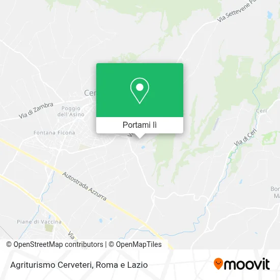 Mappa Agriturismo Cerveteri