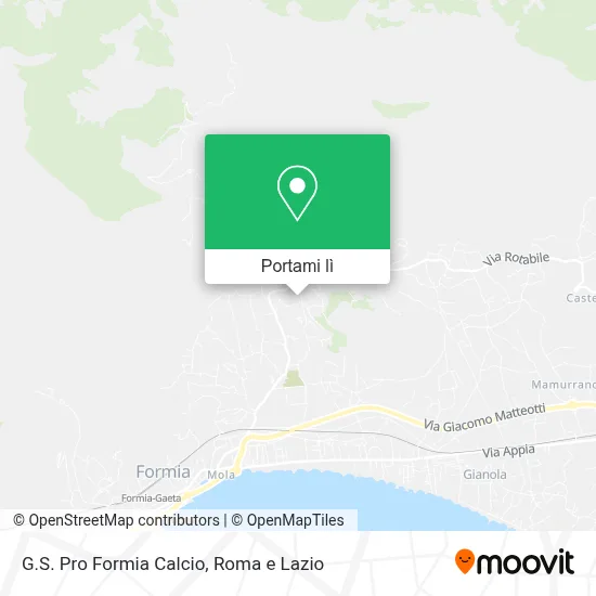 Mappa G.S. Pro Formia Calcio