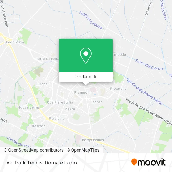 Mappa Val Park Tennis