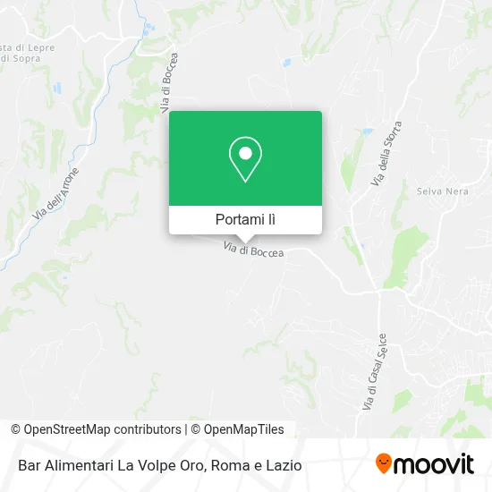 Mappa Bar Alimentari La Volpe Oro