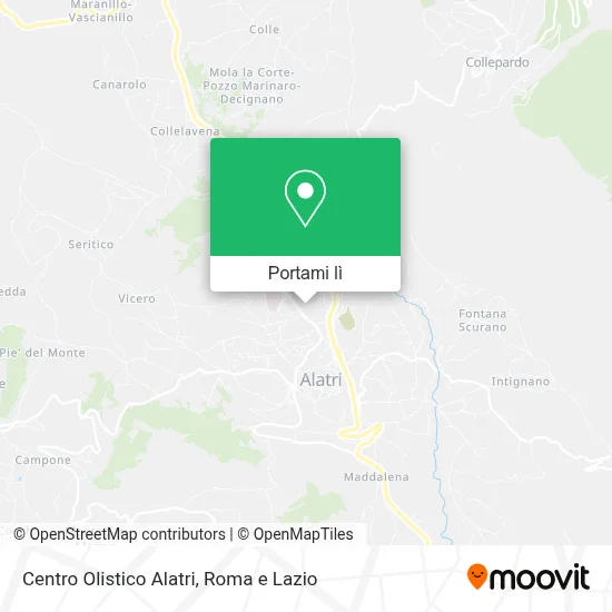 Mappa Centro Olistico Alatri
