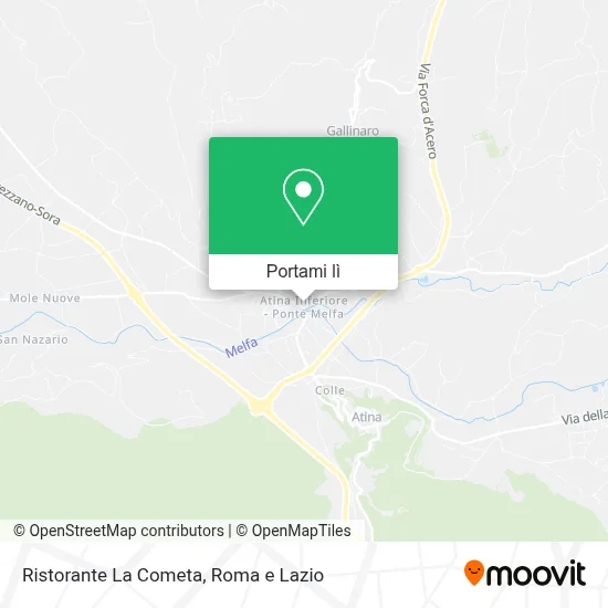 Mappa Ristorante La Cometa