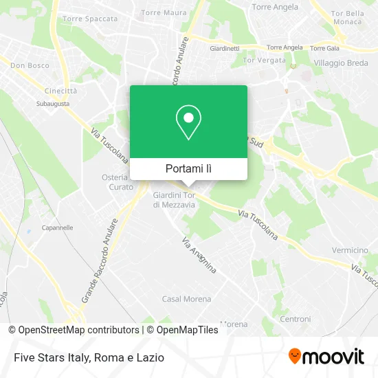 Mappa Five Stars Italy