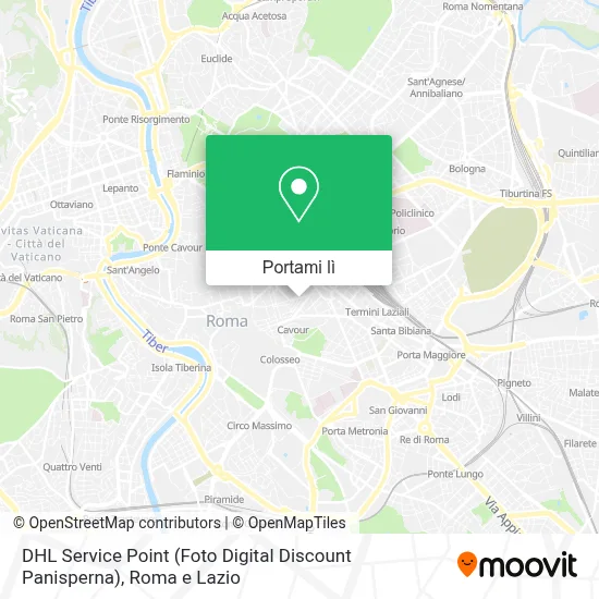 Mappa DHL Service Point (Foto Digital Discount Panisperna)