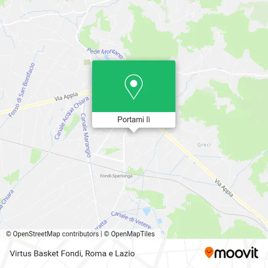 Mappa Virtus Basket Fondi