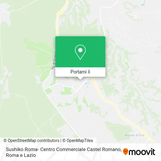 Mappa Sushiko Roma- Centro Commerciale Castel Romano