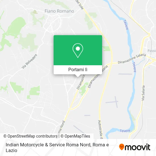Mappa Indian Motorcycle & Service Roma Nord