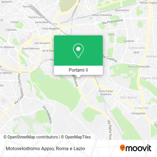 Mappa Motovelodromo Appio