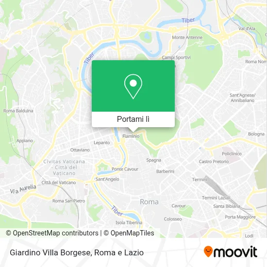 Mappa Giardino Villa Borgese