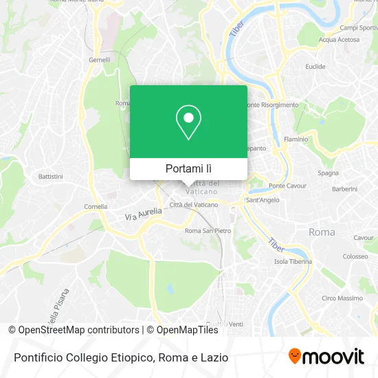 Mappa Pontificio Collegio Etiopico