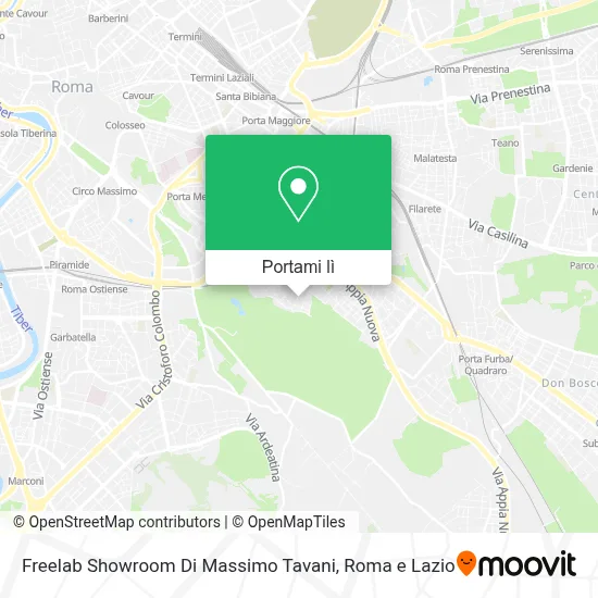 Mappa Freelab Showroom Di Massimo Tavani