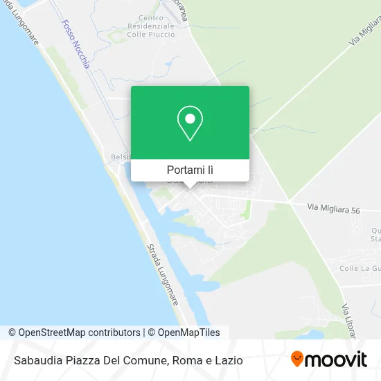Mappa Sabaudia Piazza Del Comune